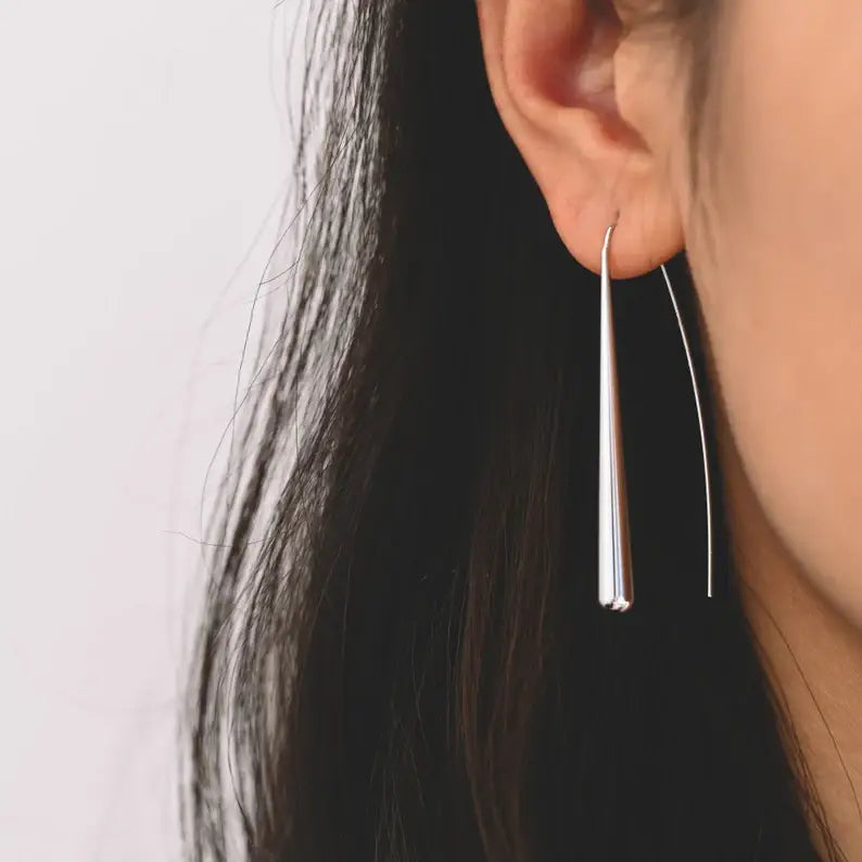 Waterdrop| Silver & Gold Minimalist Earring