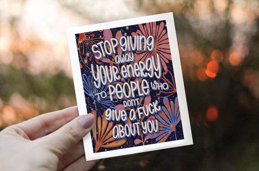 Greeting Card | Stop Giving Away  ... | LHD-GC-137
