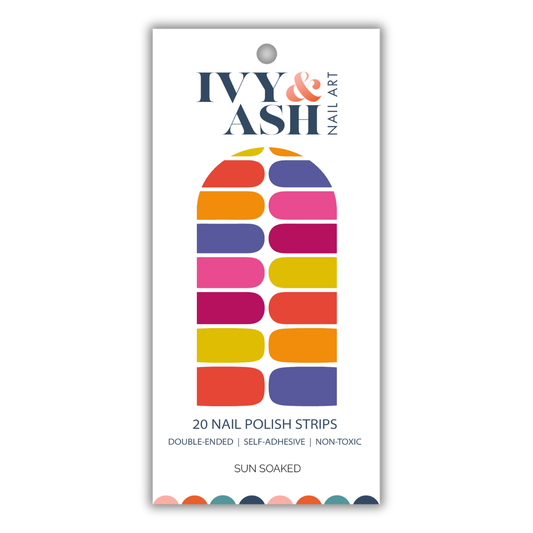 Sun Soaked | Bold & Bright Summer Solid Color Nail Wrap Set