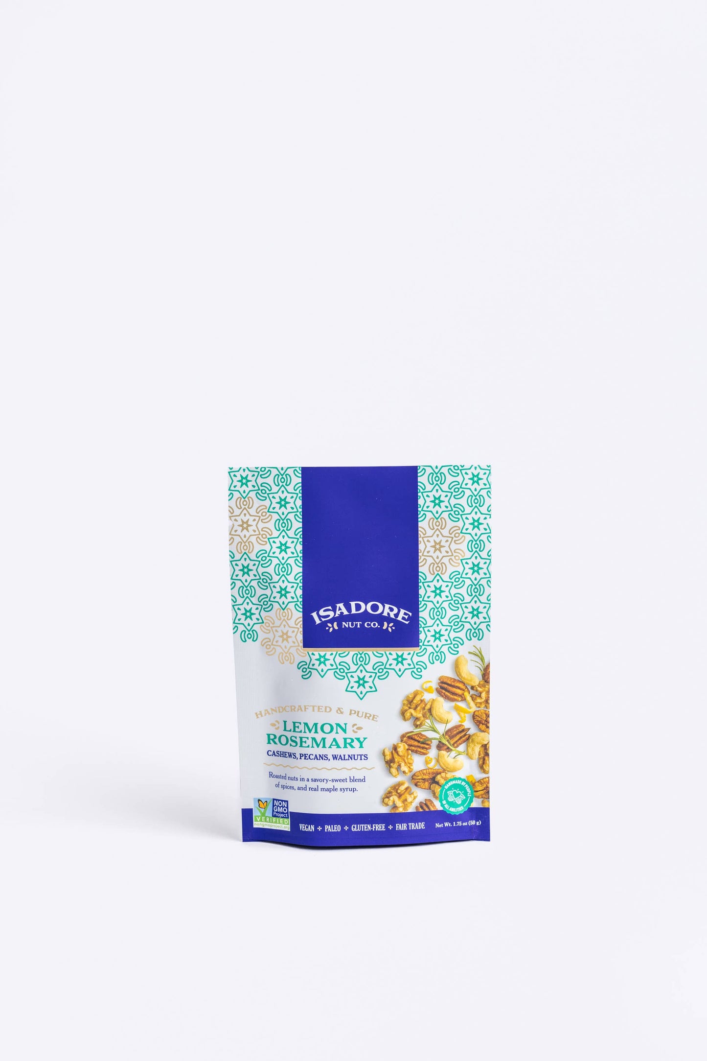 Lemon Rosemary: Cashews, Pecans, Walnuts- 1.75 oz- Non-GMO