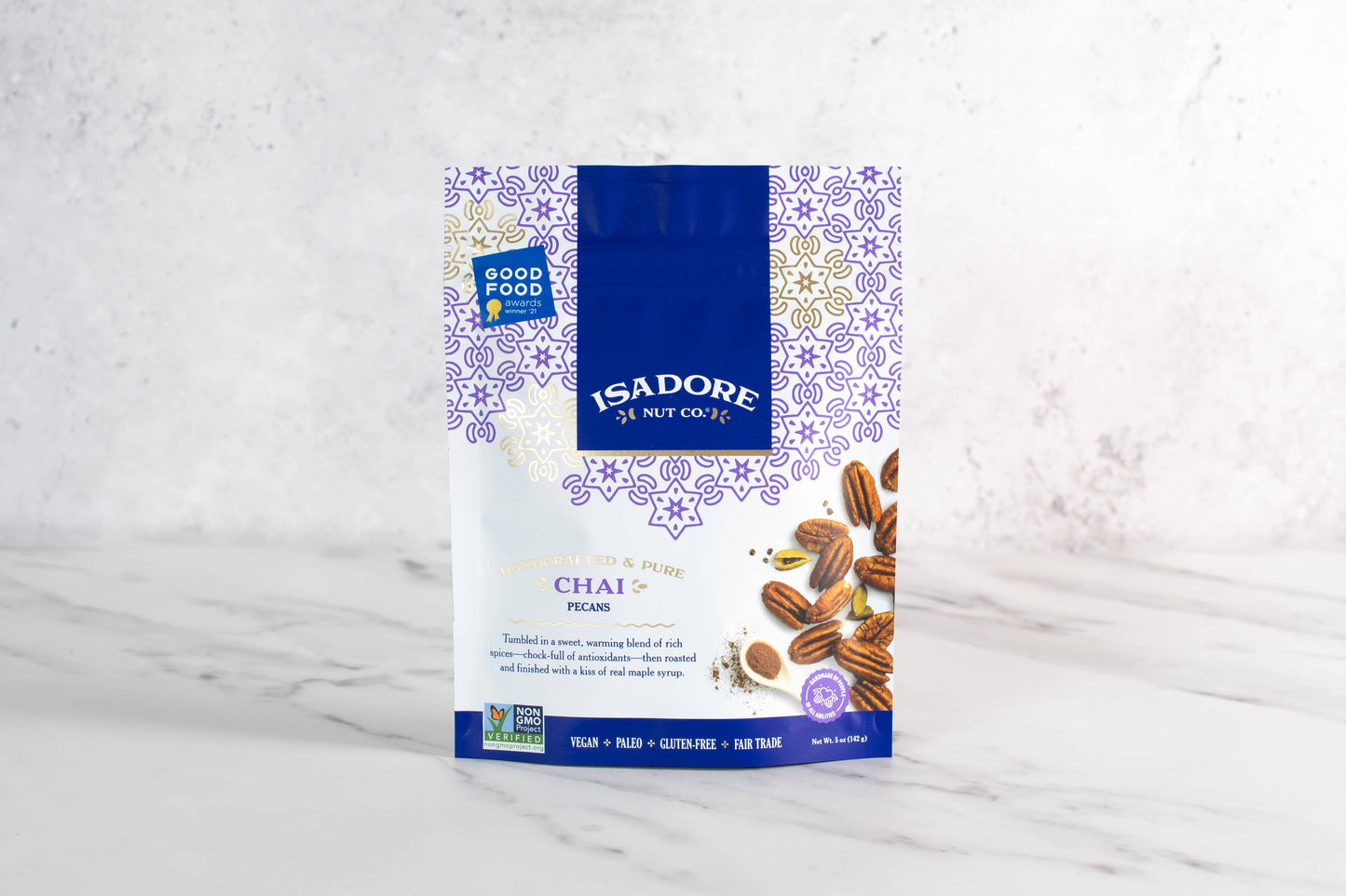 Chai Spice Pecans: Premium Roasted- 1.75 oz- Non-GMO