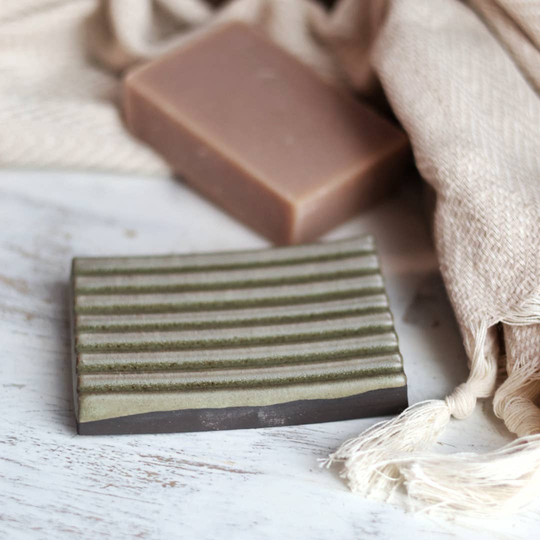 Soap Dish | Sage Green | handmade pottery