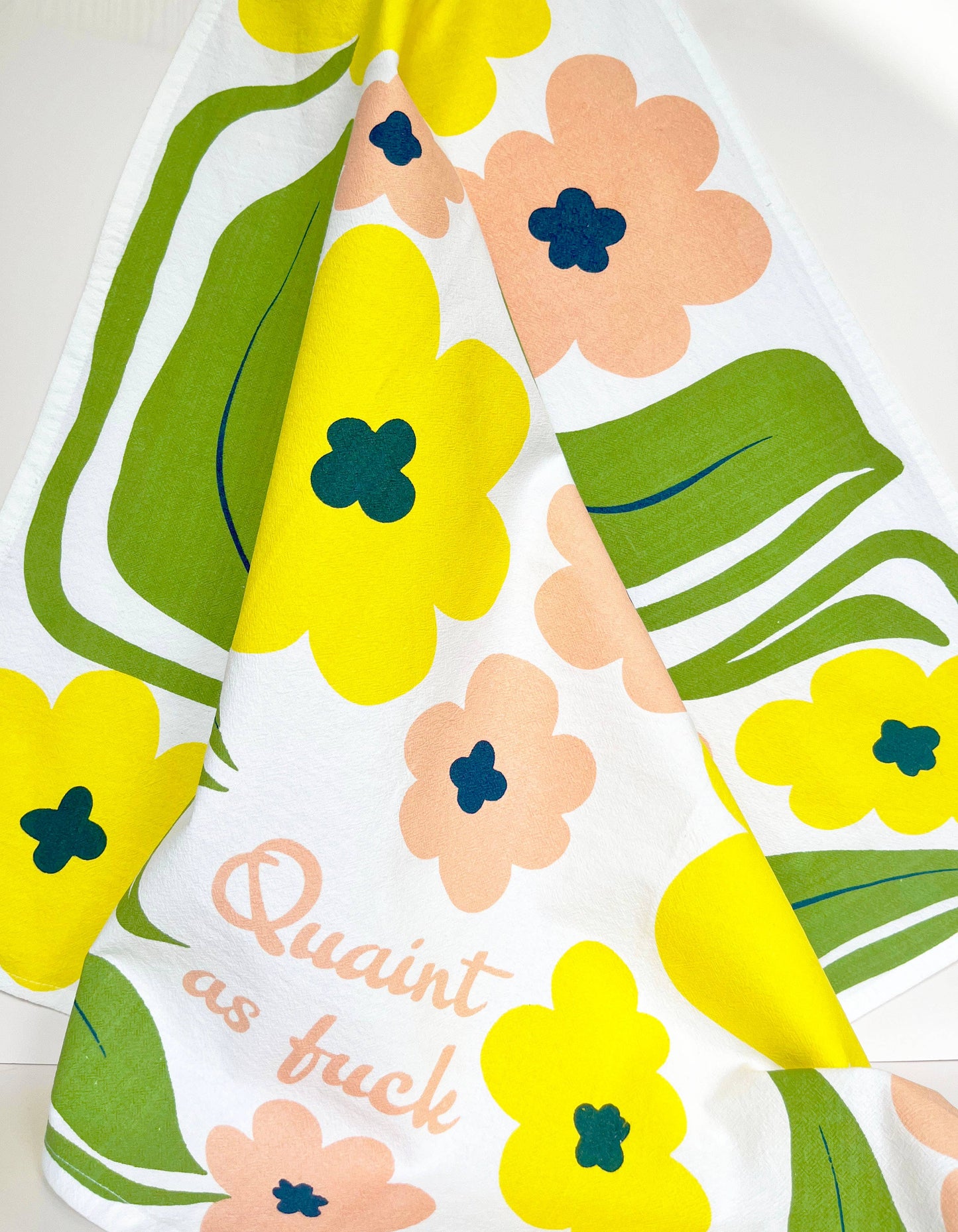 Quaint as Fuck Flowers Kitchen Towel - Funny Home Decor