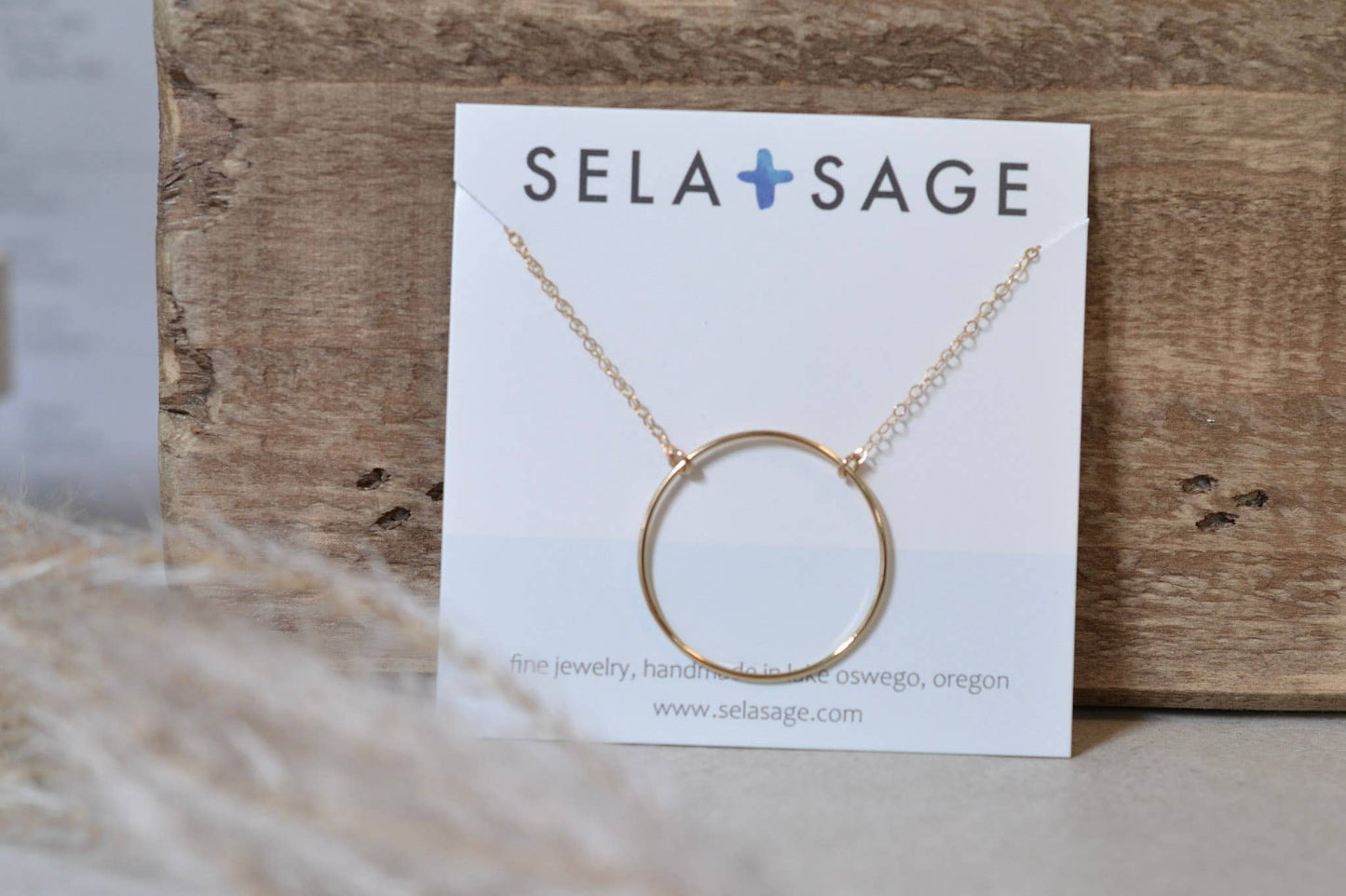 Oversized Circle Necklace, Loop, Ring, Orb Pendant