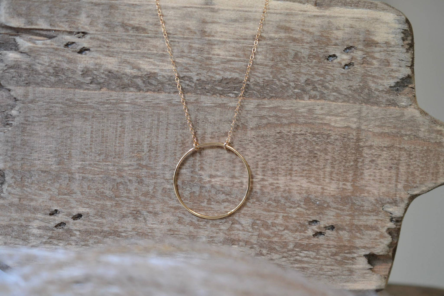Oversized Circle Necklace, Loop, Ring, Orb Pendant
