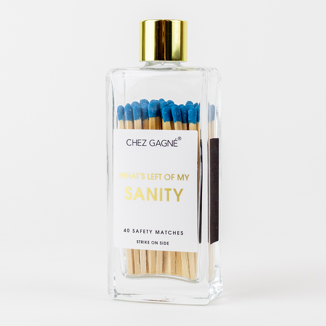 Left of My Sanity - Glass Bottle Safety Matches, Funny Gift
