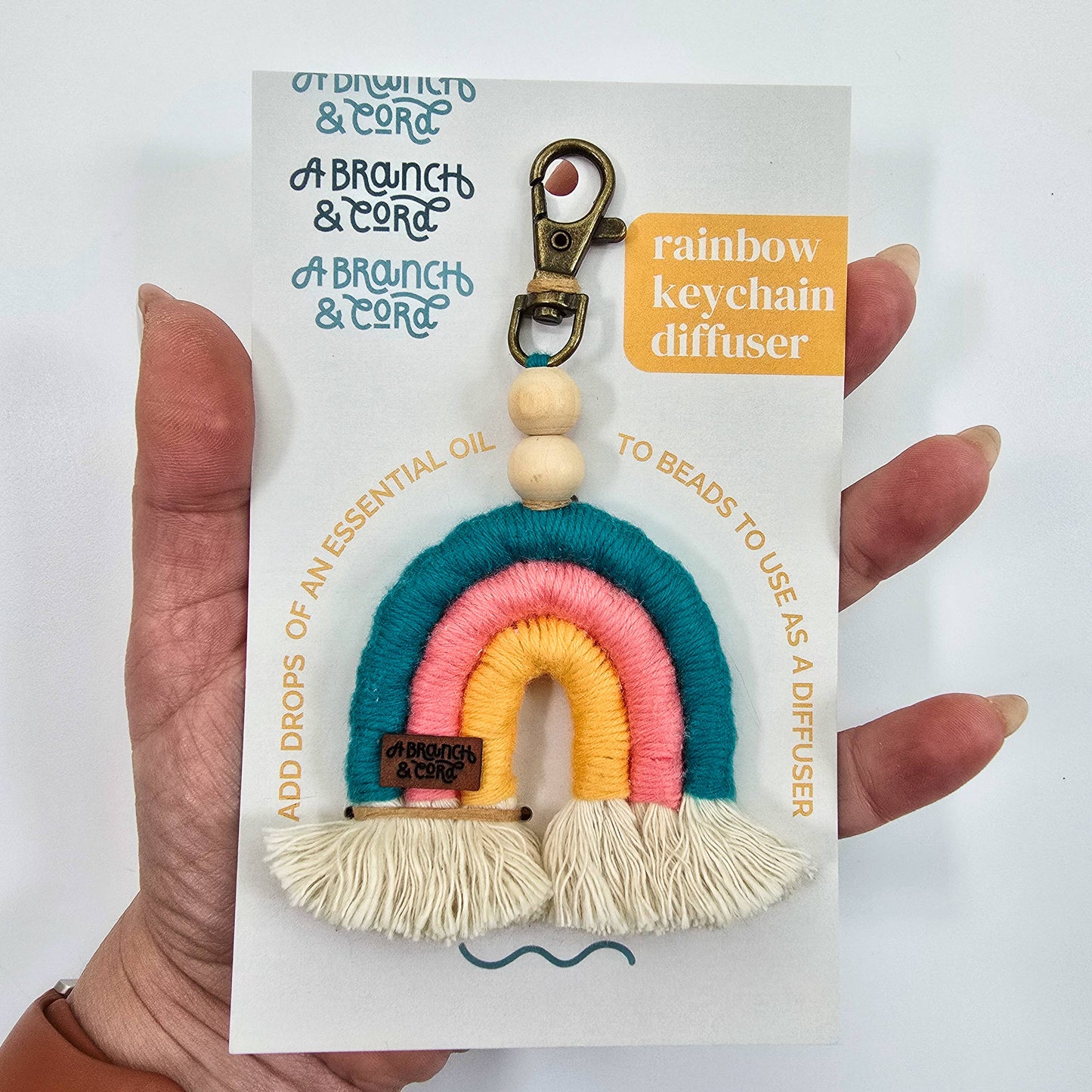 Rainbow Diffuser Keychains / Car Charms