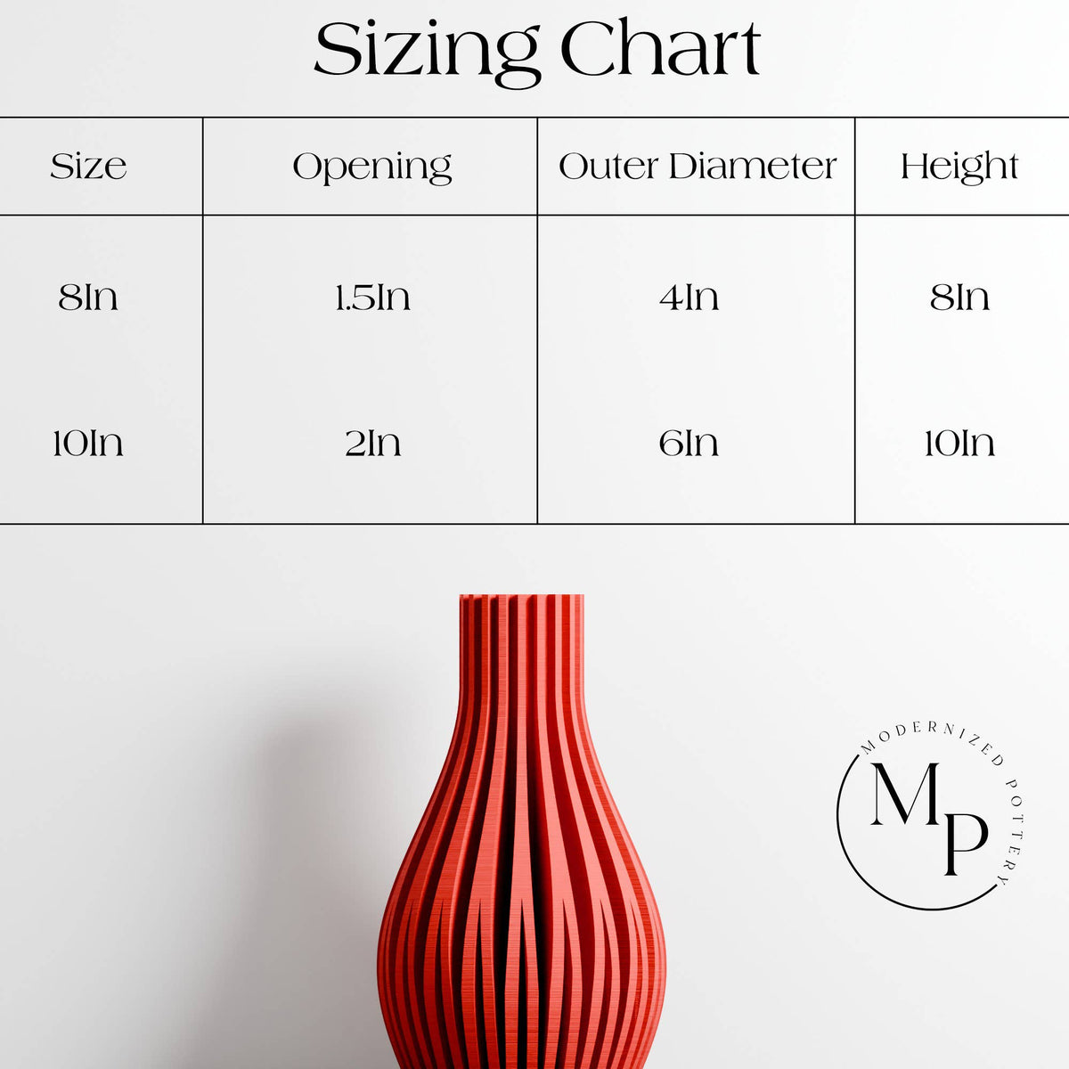 Modern Willow Vase | Red Collection