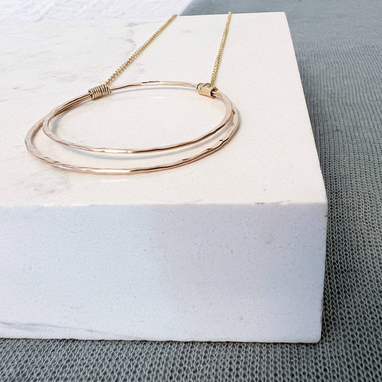 Statement Contiguous Circle Necklace, GF