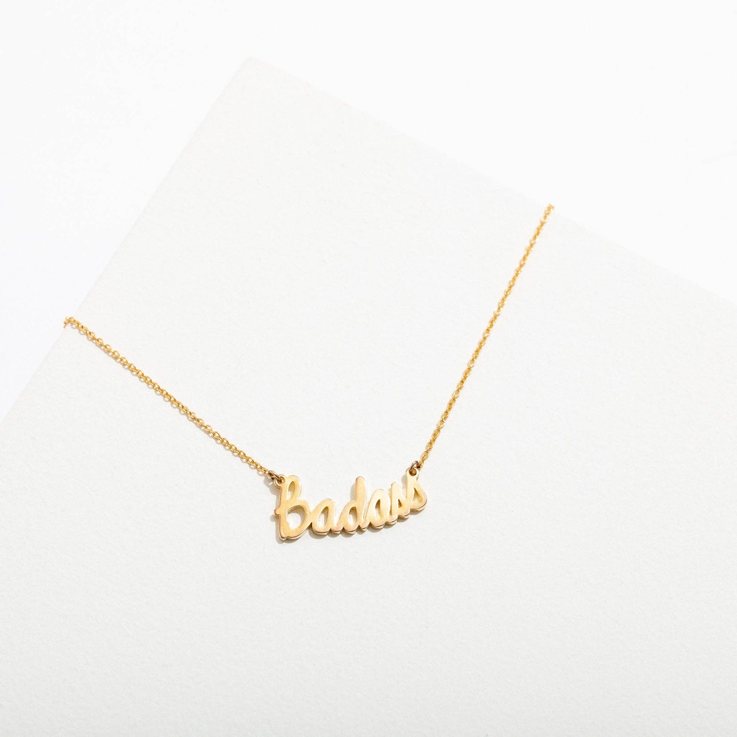 Badass Script Necklace