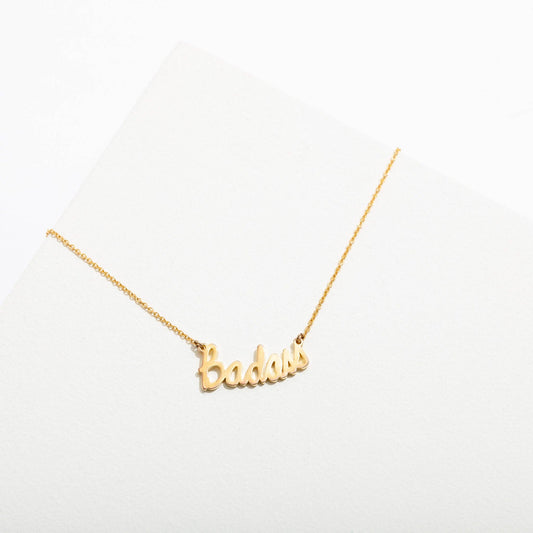 Badass Script Necklace