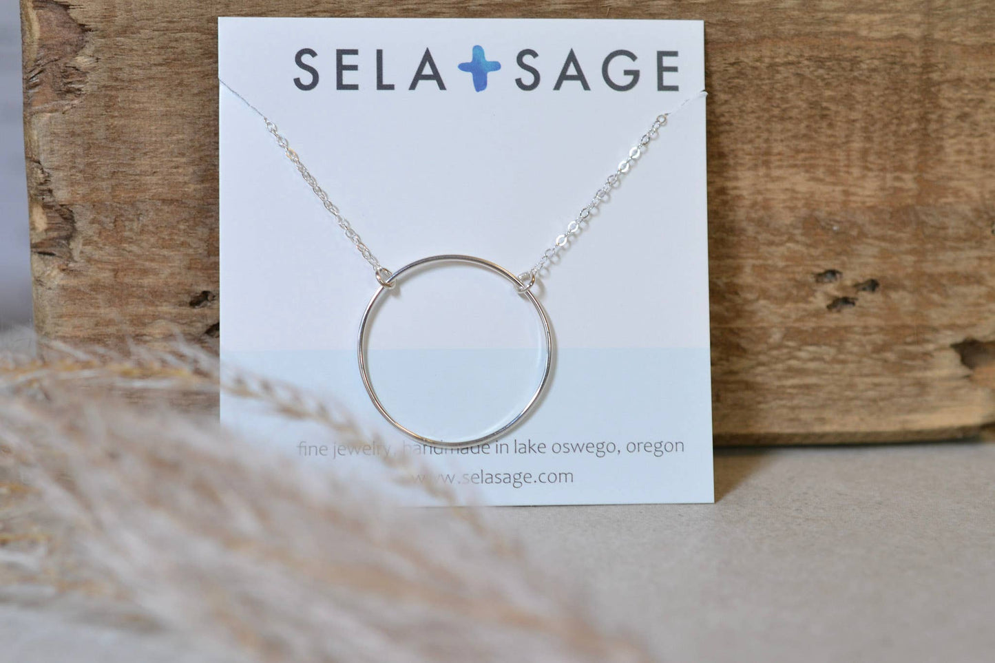 Oversized Circle Necklace, Loop, Ring, Orb Pendant