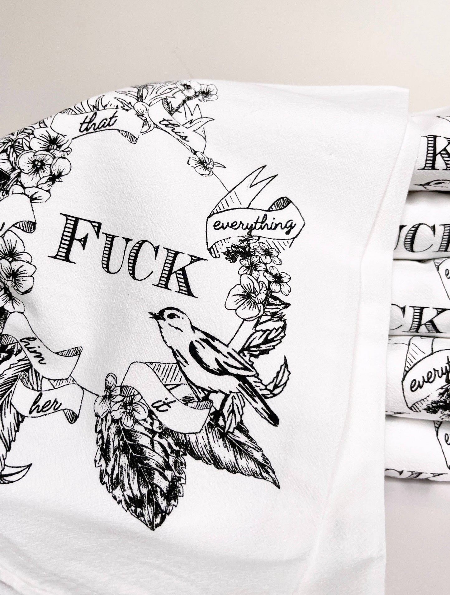 Fuck Everything Funny Kitchen Towel