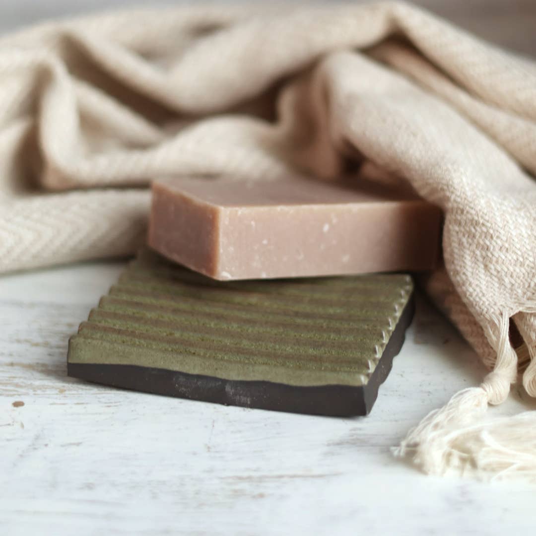 Soap Dish | Sage Green | handmade pottery