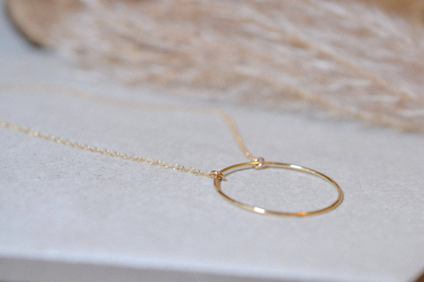 Oversized Circle Necklace, Loop, Ring, Orb Pendant