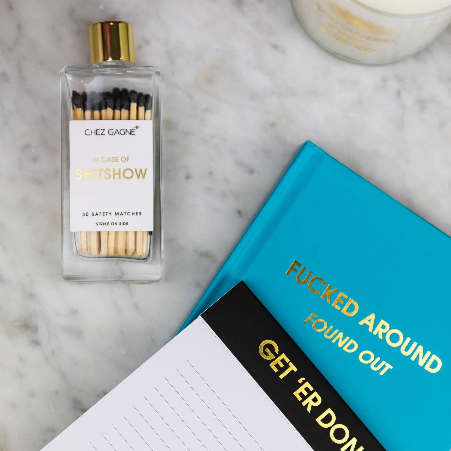 In Case of Shitshow - Glass Bottle Safety Matches - Black