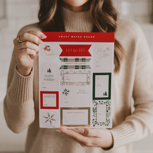 Holiday Classic Gift Tags Set - Stickers Set