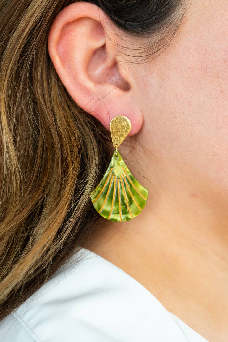 Daphne Earrings - Olive // Jewelry, Art deco