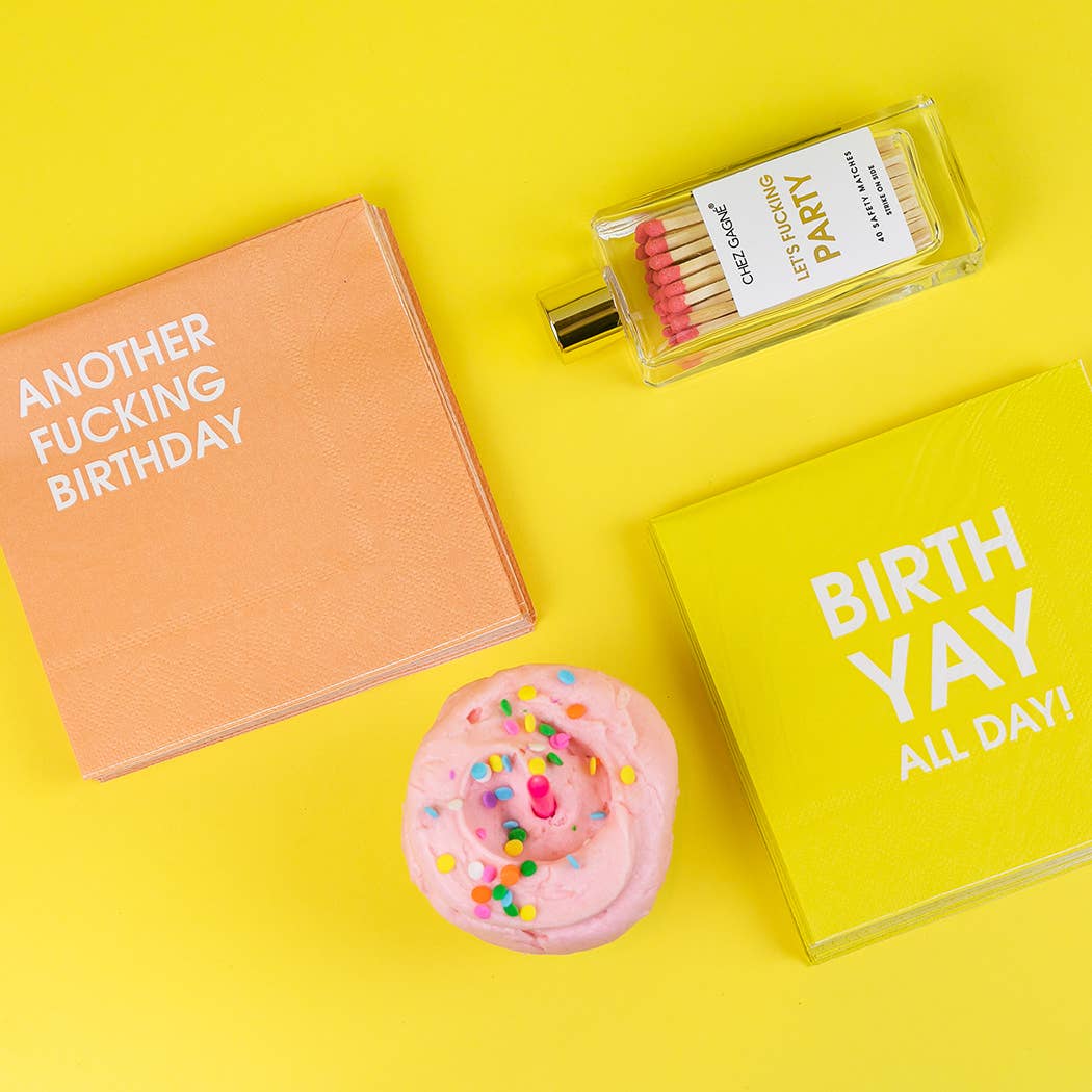 Let's Fucking Party - Glass Bottle Safety Matches - Coral