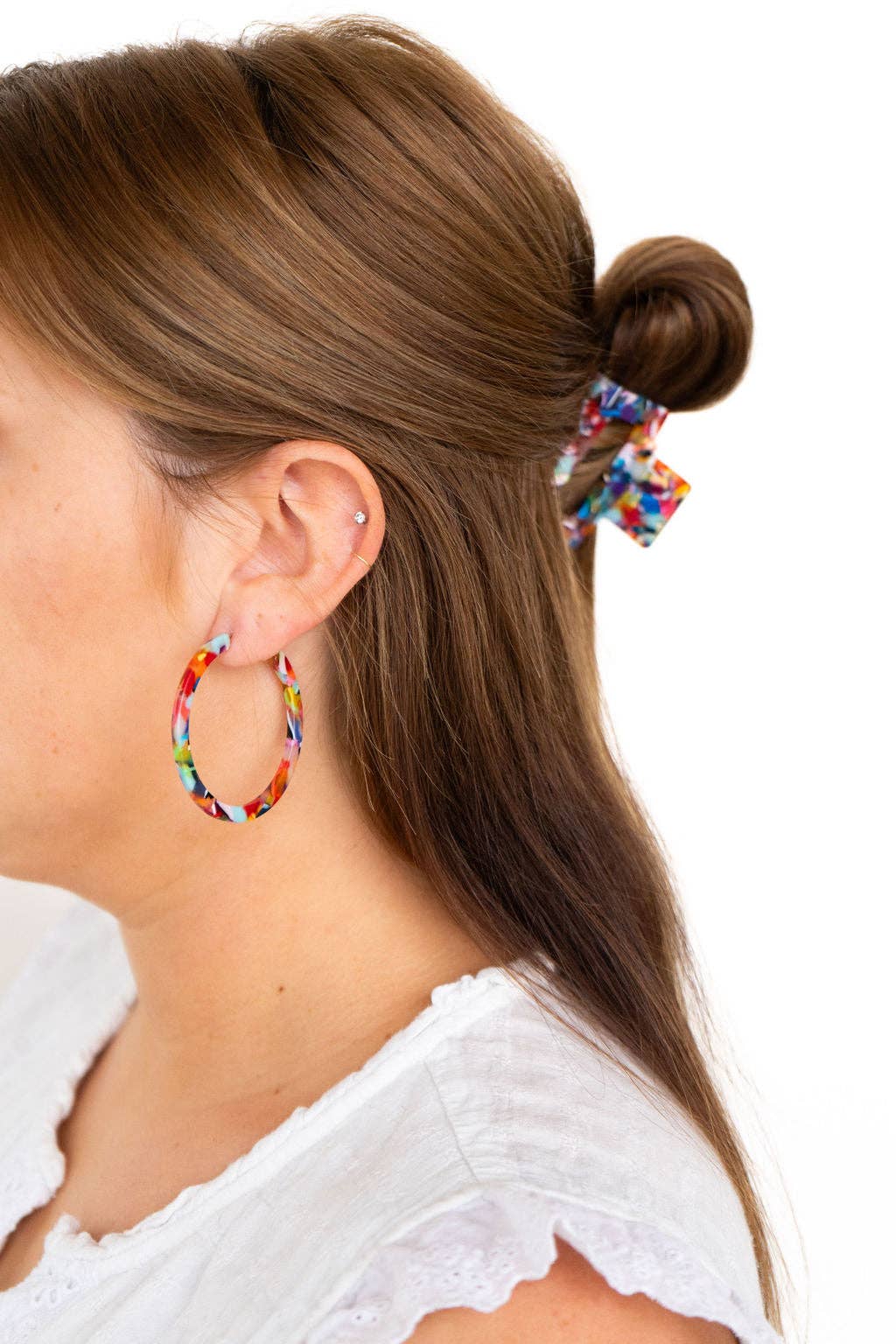 Cameron Hoops - Fiesta // Jewelry, Earrings, Gift, Best Seller
