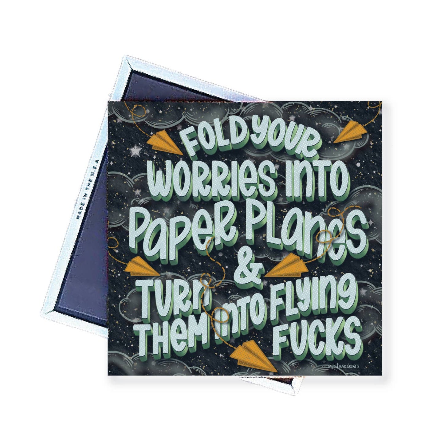 Magnet | Fold Your Worries Into ... | LHD-MG-129