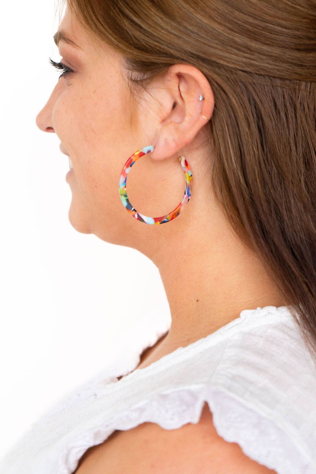 Cameron Hoops - Fiesta // Jewelry, Earrings, Gift, Best Seller