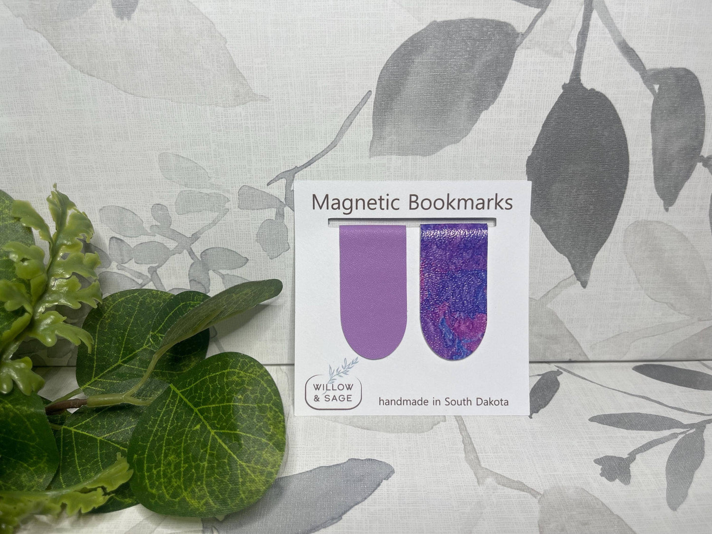 Purple Magnetic Bookmark Pair