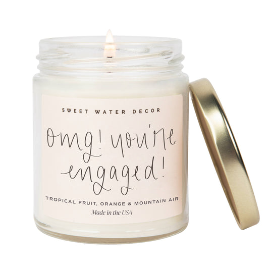 OMG! You're Engaged! 9 oz Soy Candle - Home Decor & Gifts