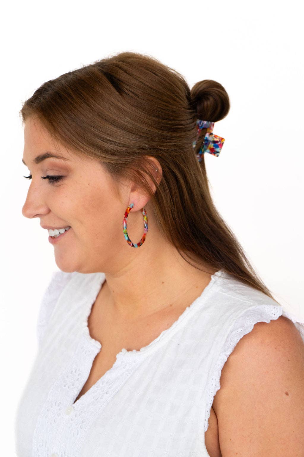 Cameron Hoops - Fiesta // Jewelry, Earrings, Gift, Best Seller