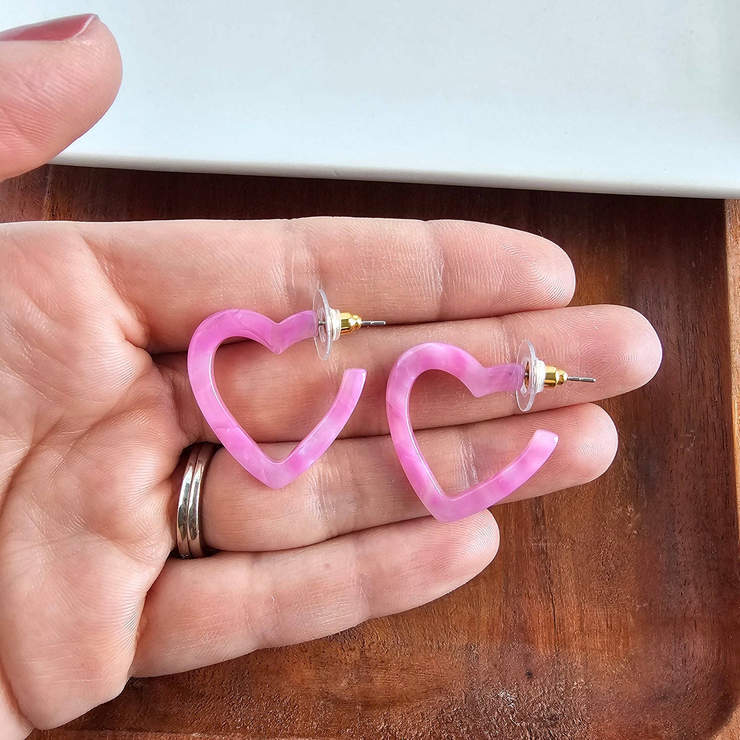 Mini Heart Hoops - Bubblegum Bliss // Valentine's Day