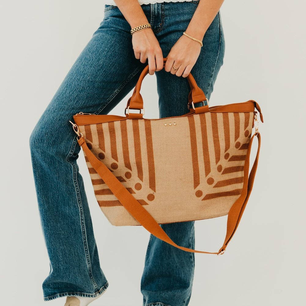 June Jute Tote Bag