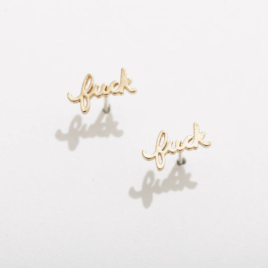 Fuck Stud Earrings