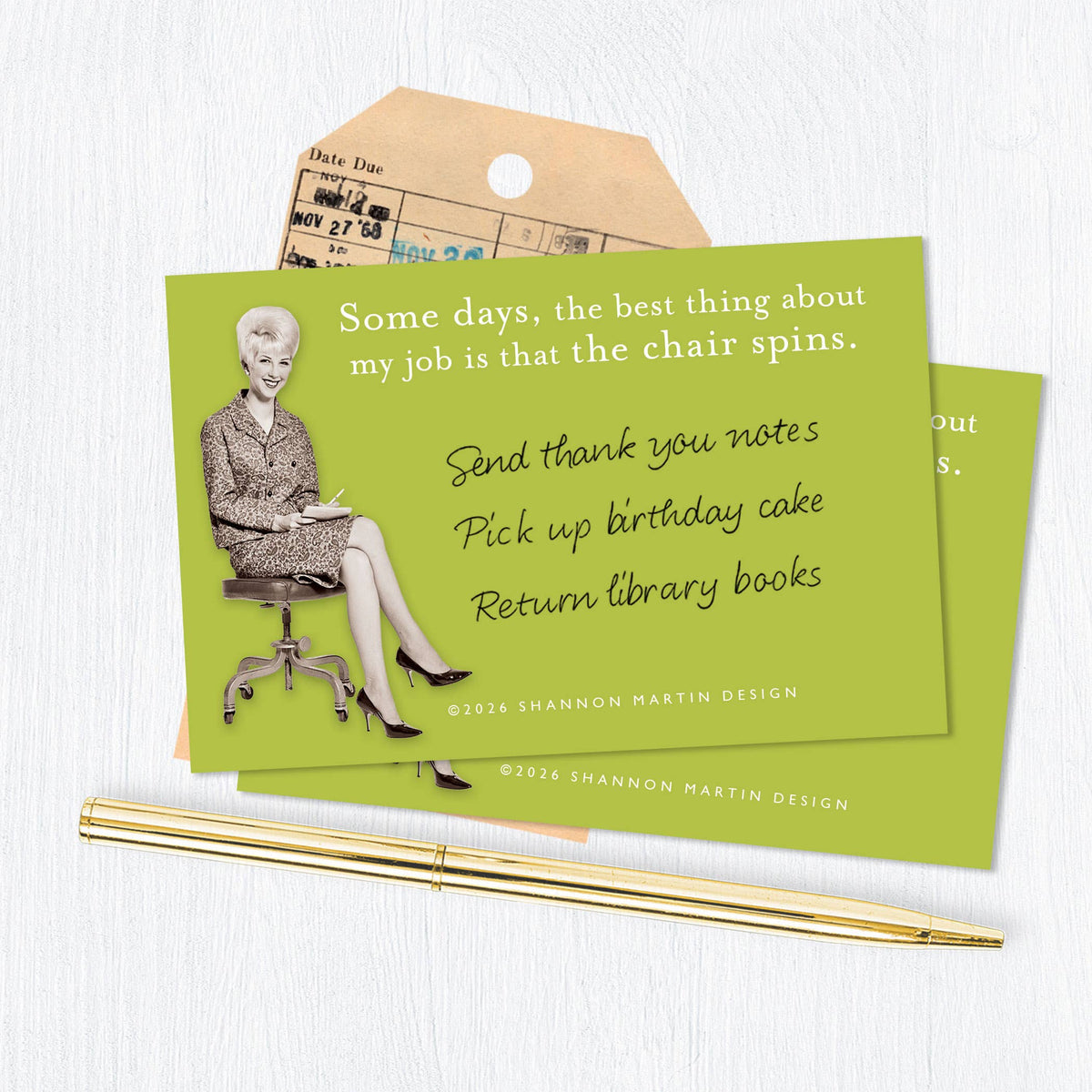 Chair Spins Sticky Note
