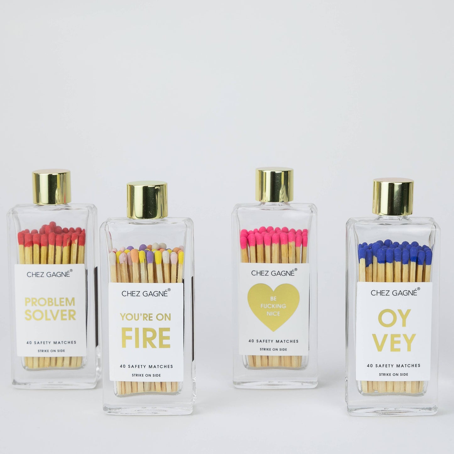 Burnt Out - Glass Bottle Safety Matches - Black