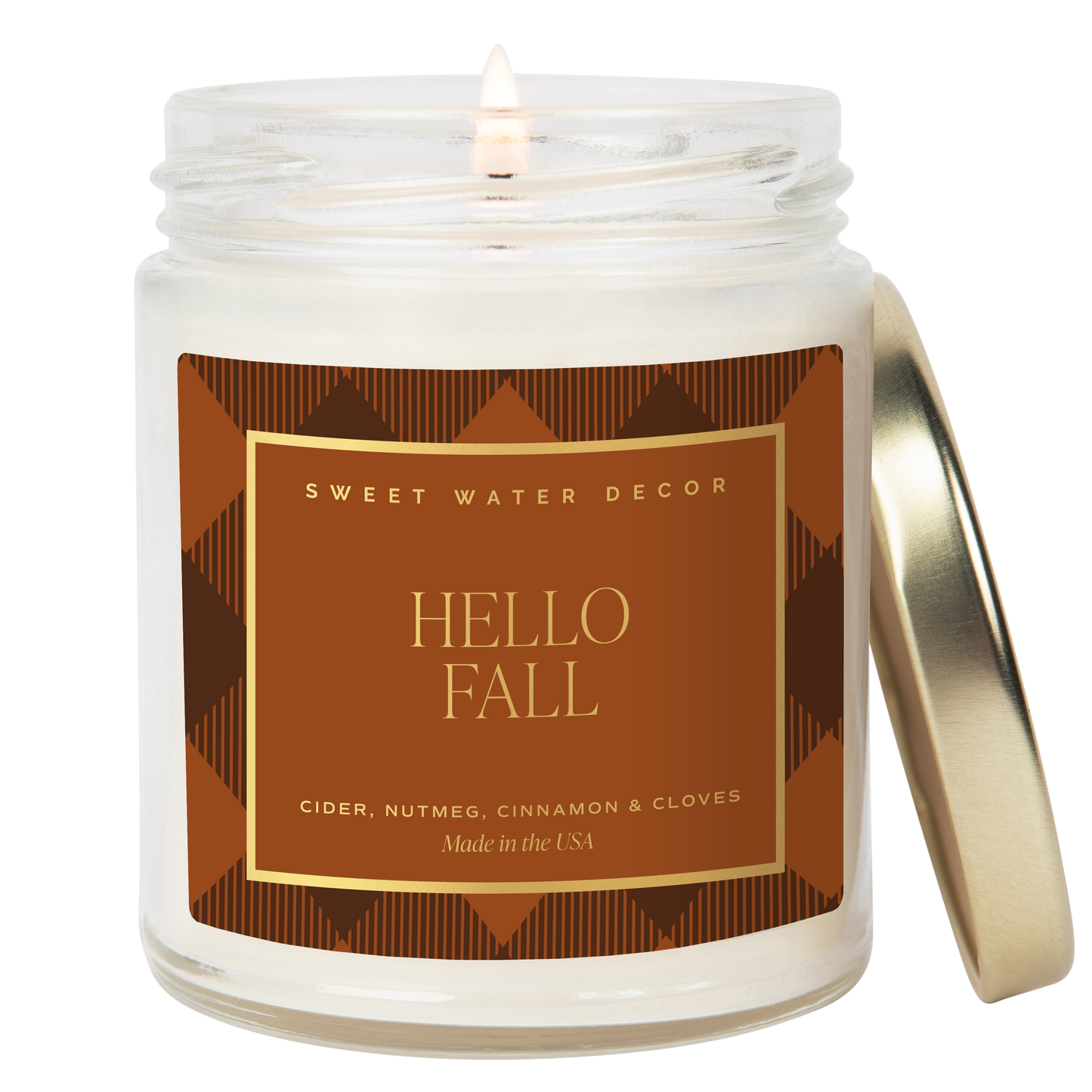 Hello Fall 9 oz Soy Candle - Fall Decor & Gifts
