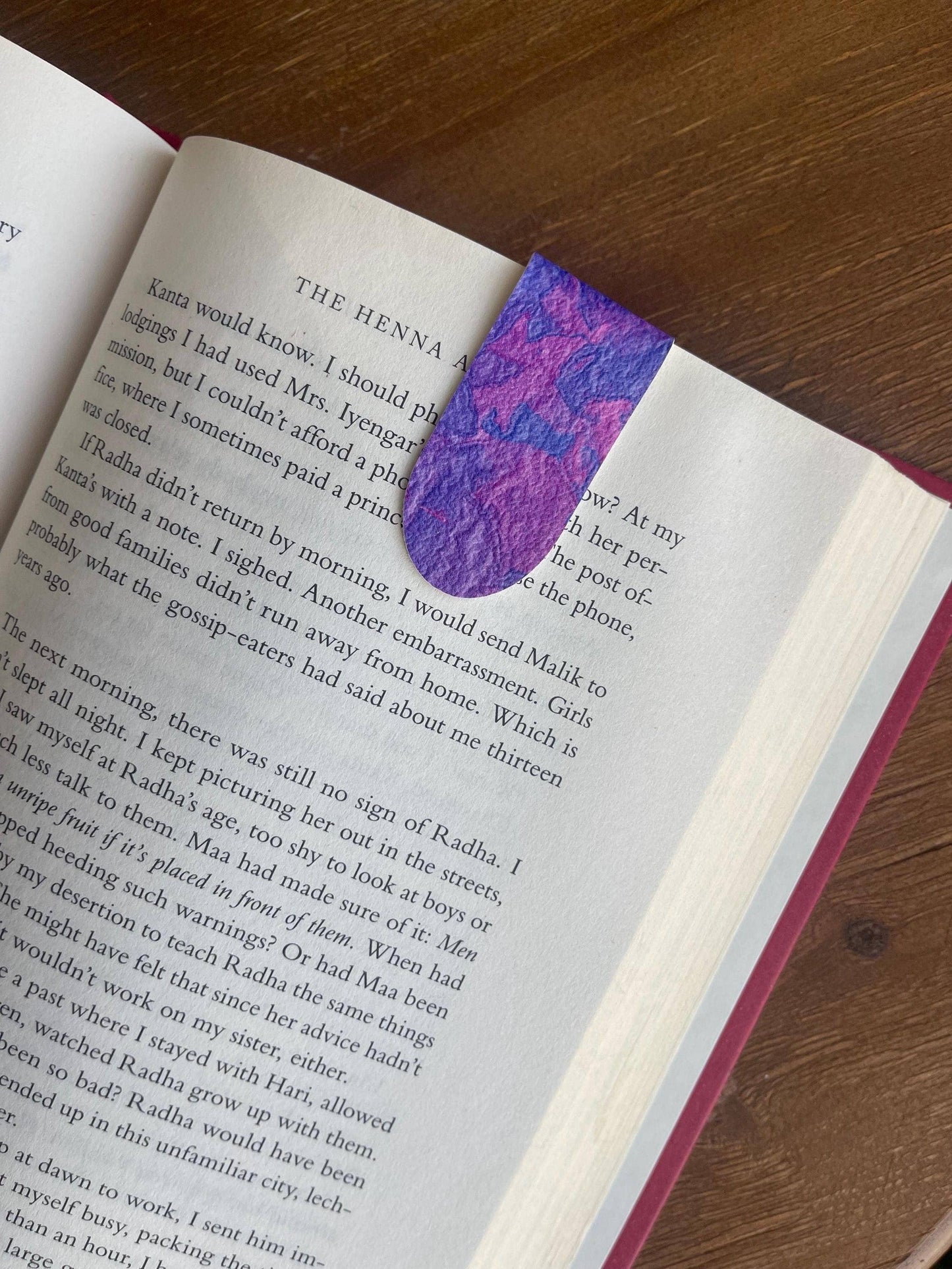 Purple Magnetic Bookmark Pair