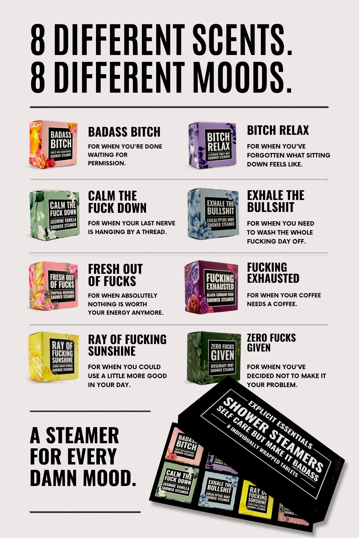 Shower Steamer Sample Gift Box Set