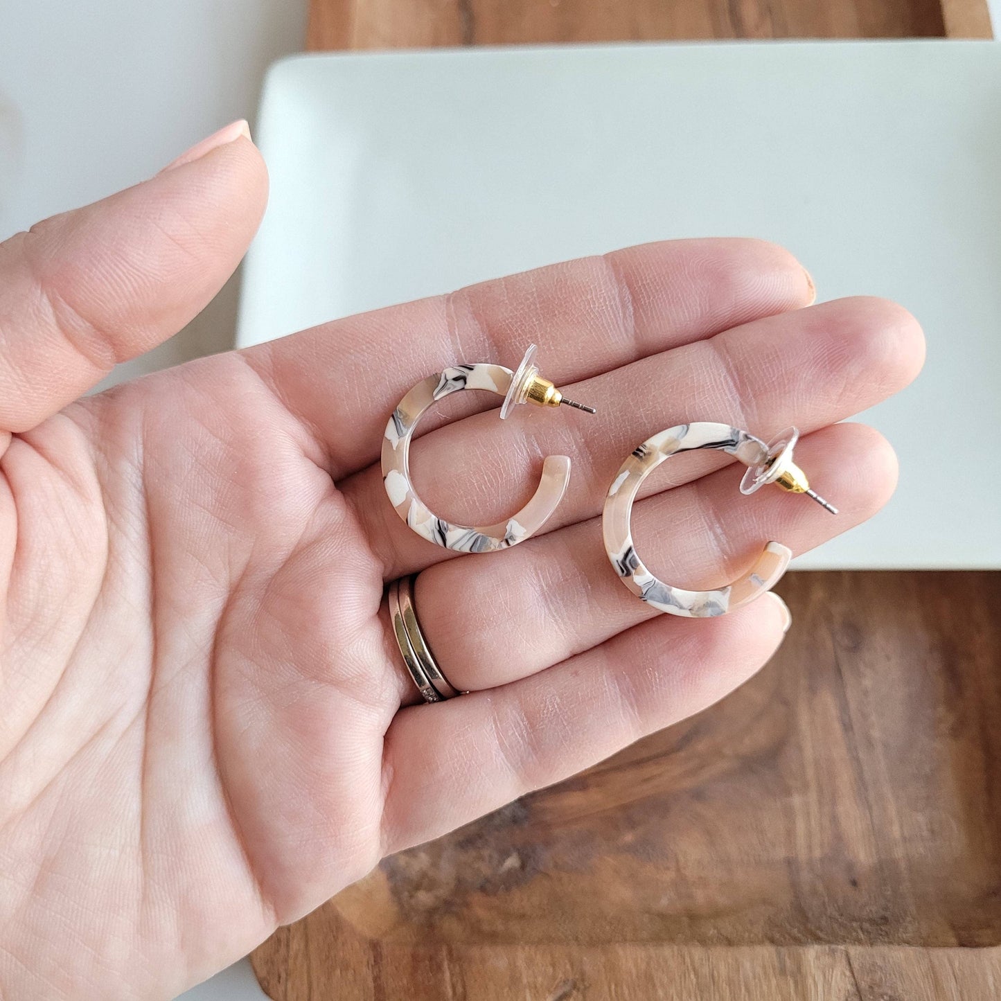 Cam Mini Hoops - Sandstone // Jewelry, Earrings, Fall
