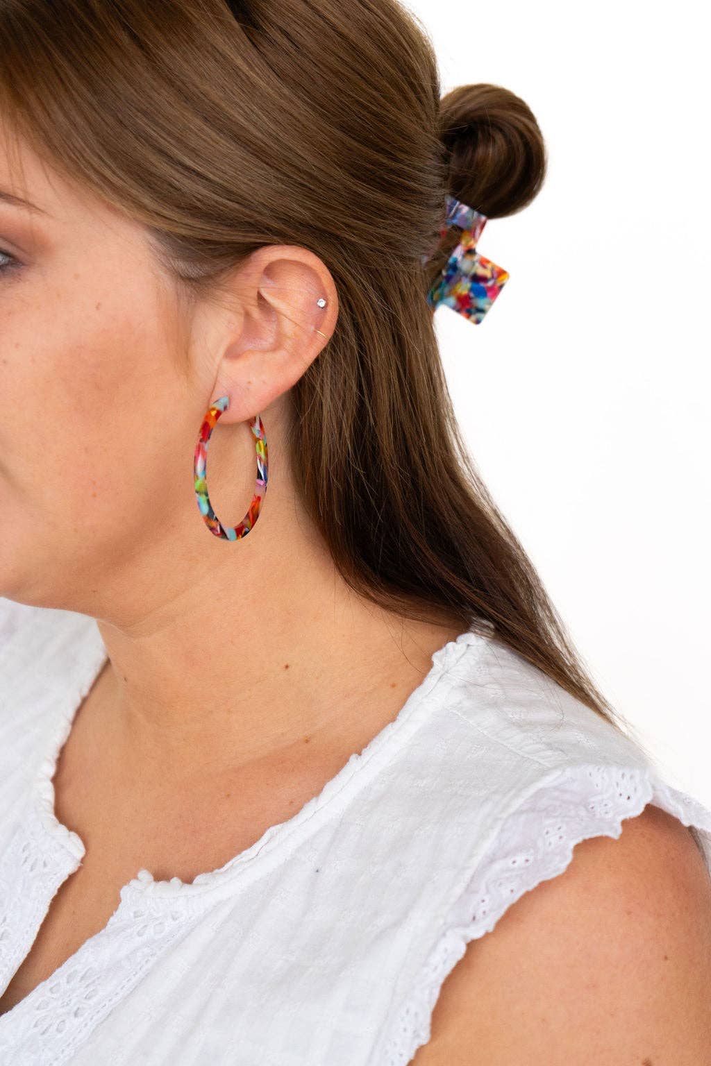 Cameron Hoops - Fiesta // Jewelry, Earrings, Gift, Best Seller