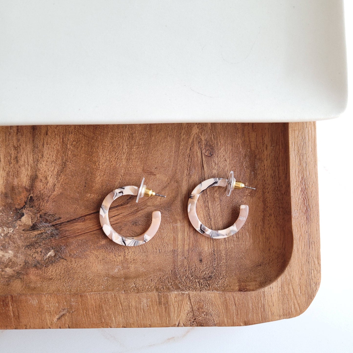 Cam Mini Hoops - Sandstone // Jewelry, Earrings, Fall