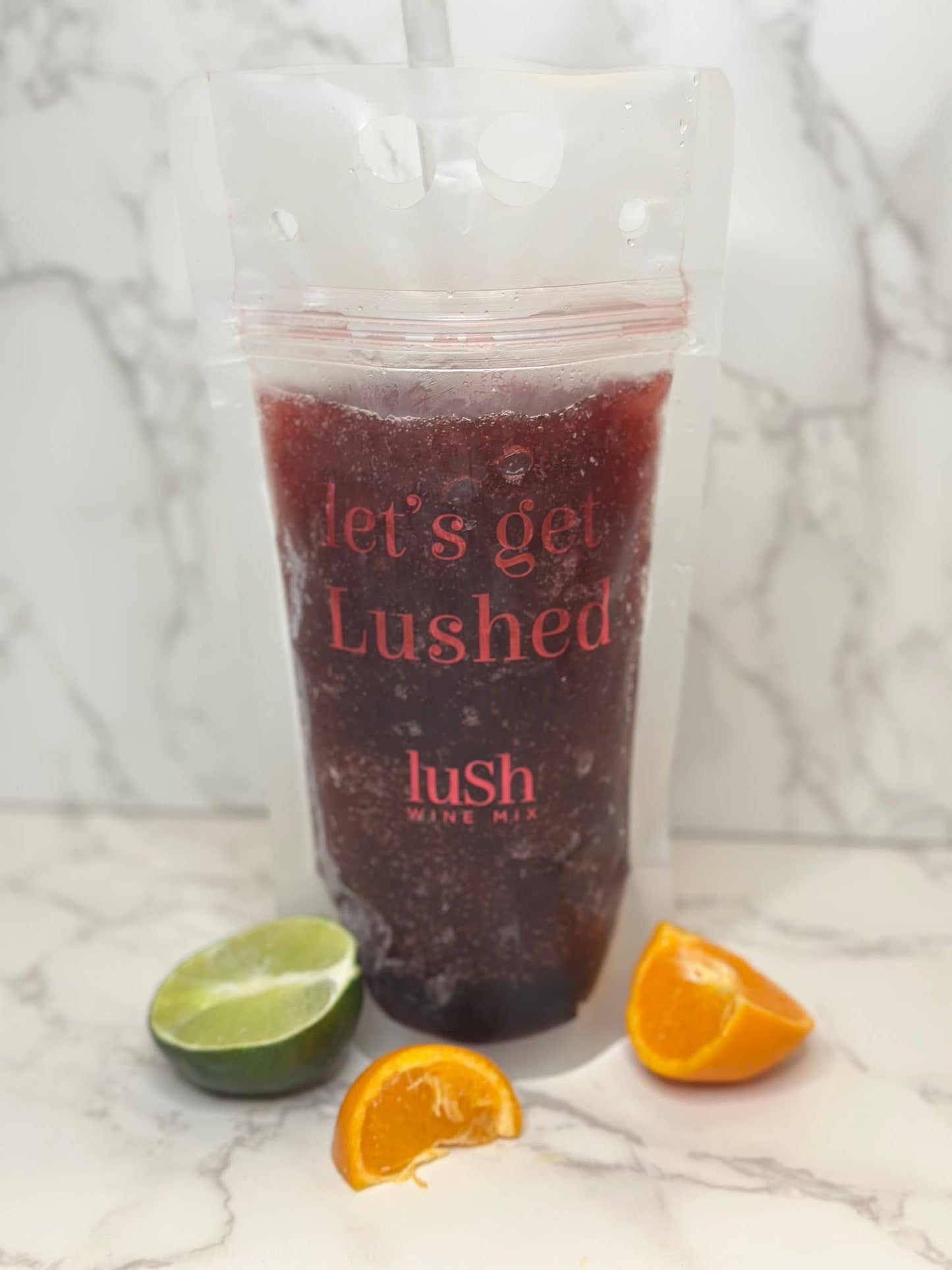 Slushie Drink Pouches for Lush Wine Mix - Reusable