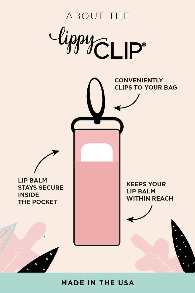 Gold Bows on Pink LippyClip® Lip Balm Holder