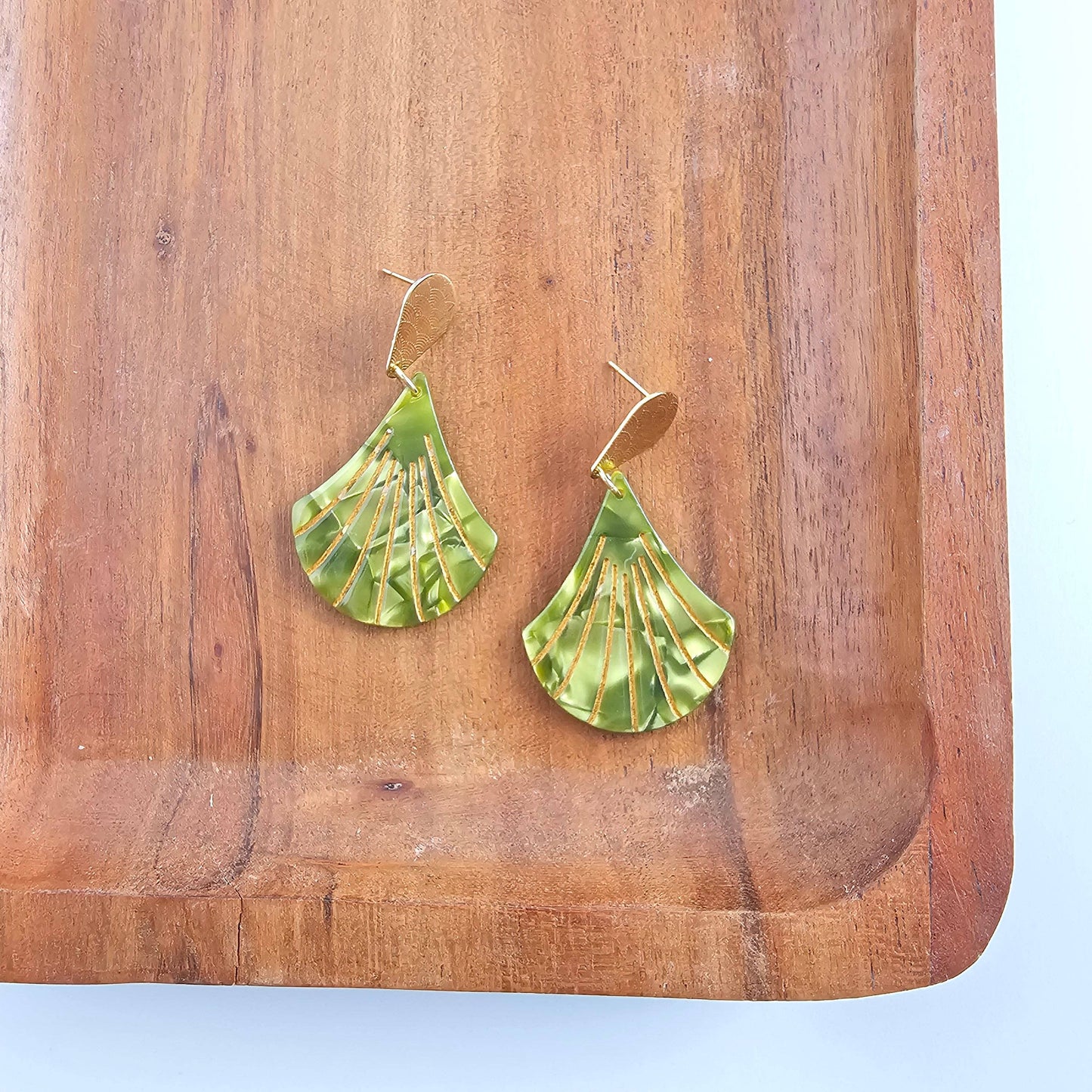 Daphne Earrings - Olive // Jewelry, Art deco