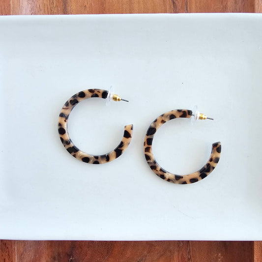 Camy Hoops - Cheetah // Jewelry, Earrings, Fall
