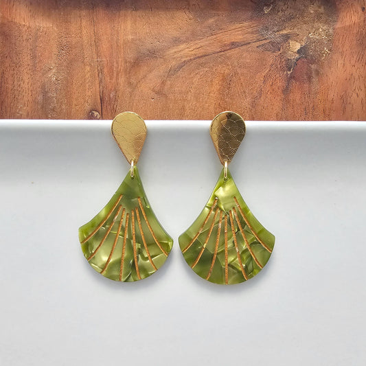 Daphne Earrings - Olive // Jewelry, Art deco