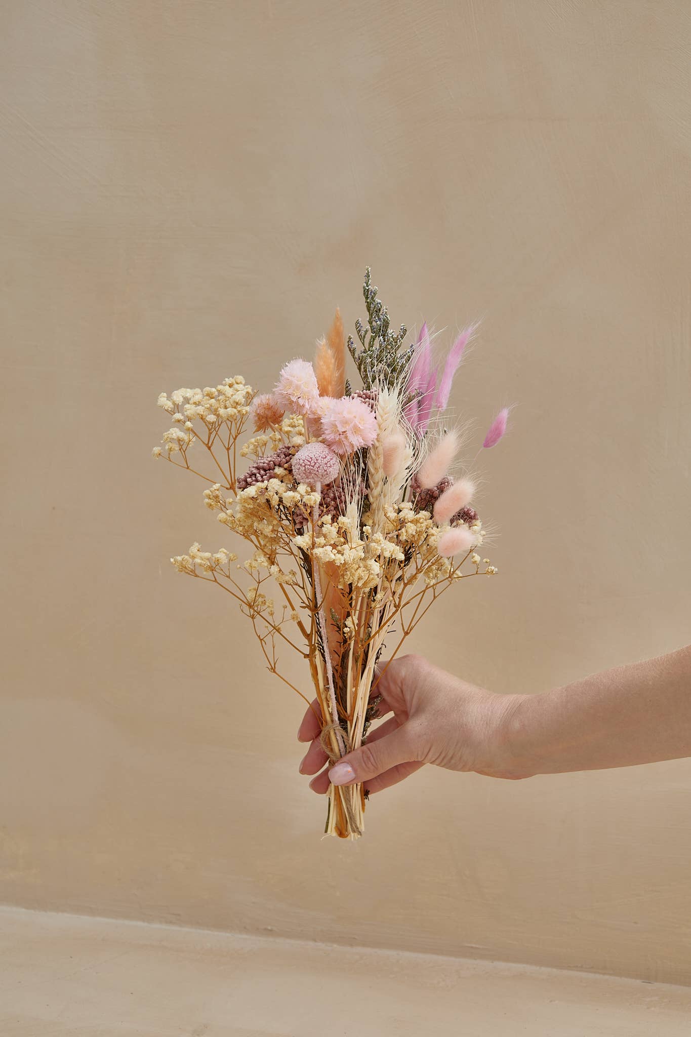 Small Dried Flower Bouquets - Pink