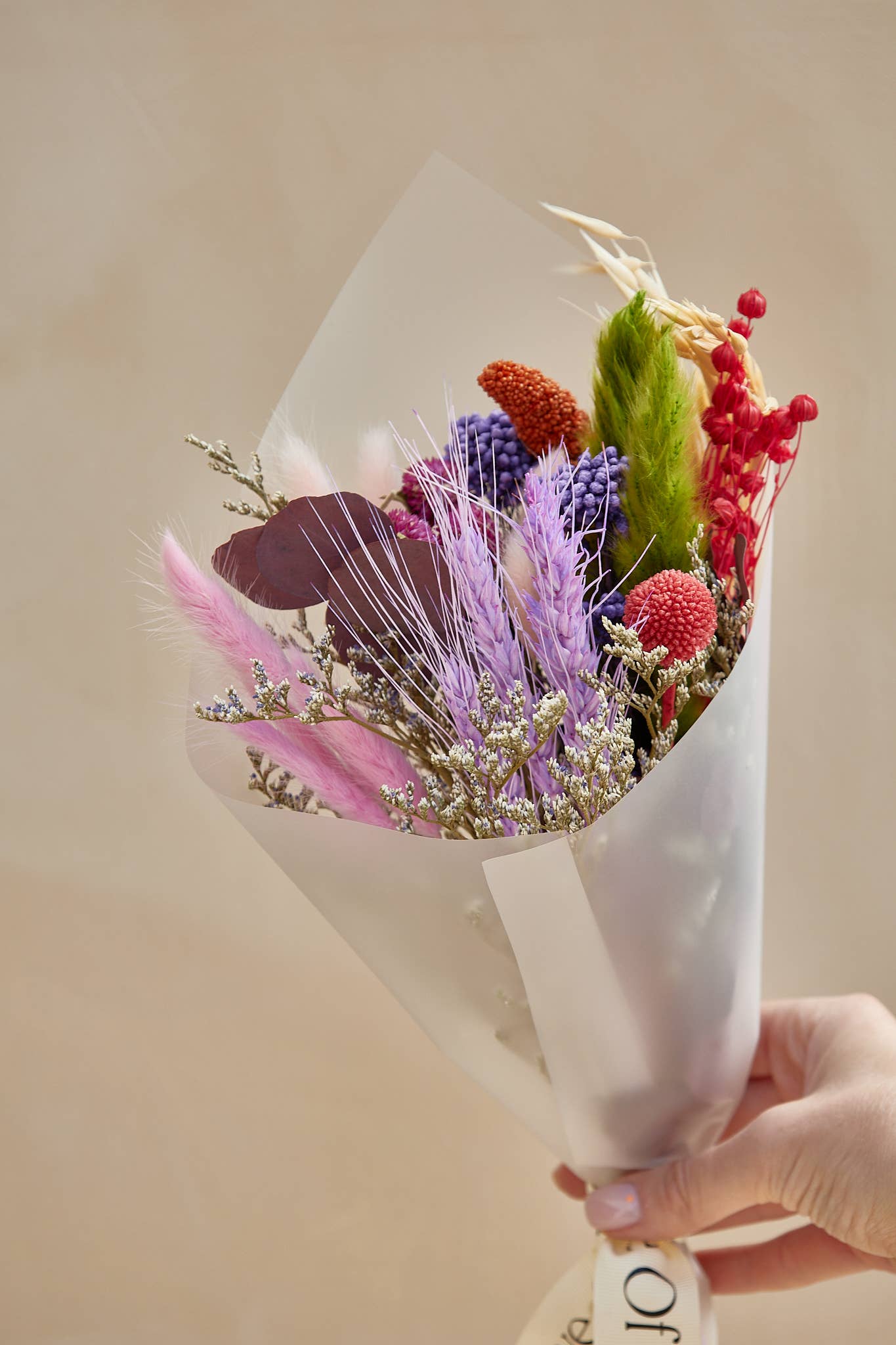 Small Dried Flower Bouquets - Pink