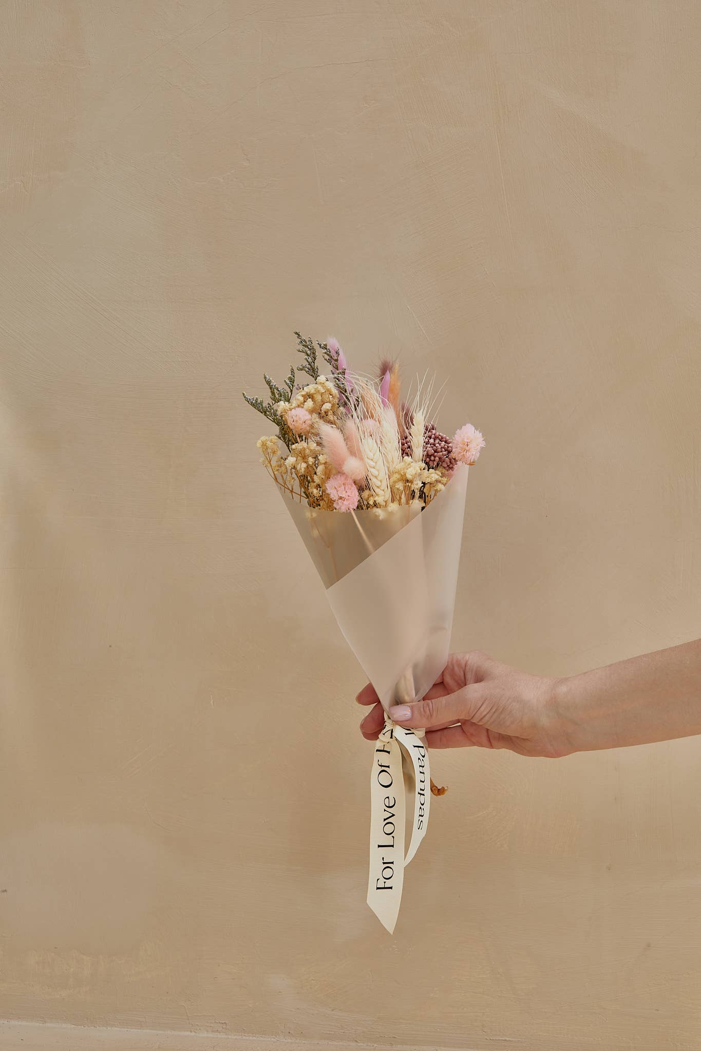 Small Dried Flower Bouquets - Pink