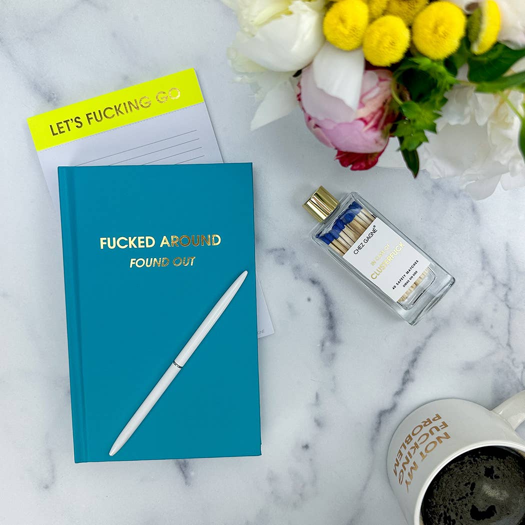 In Case of Clusterfuck - Glass Bottle Safety Matches - Royal Blue