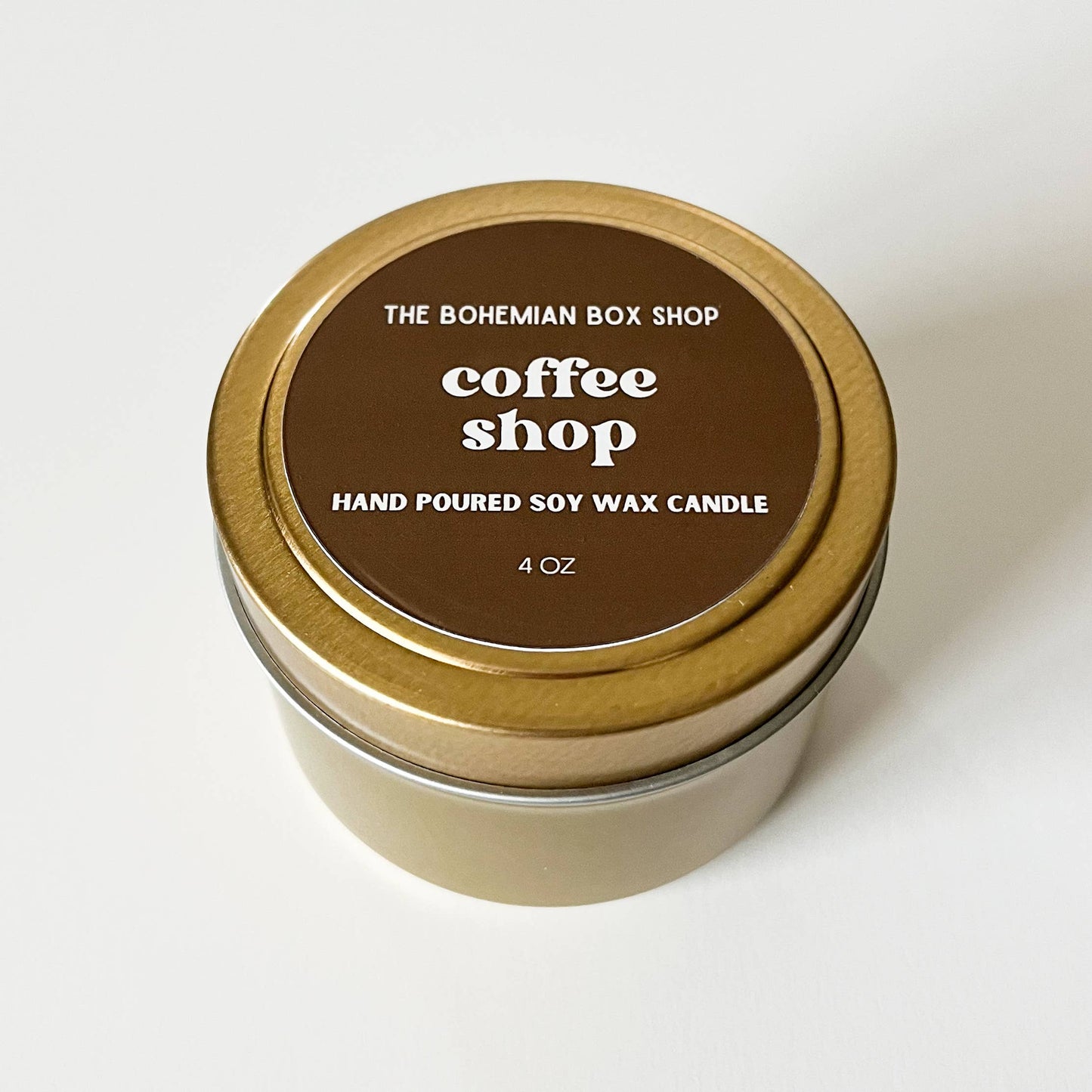 Coffee Shop 4oz Gold Tin Candle